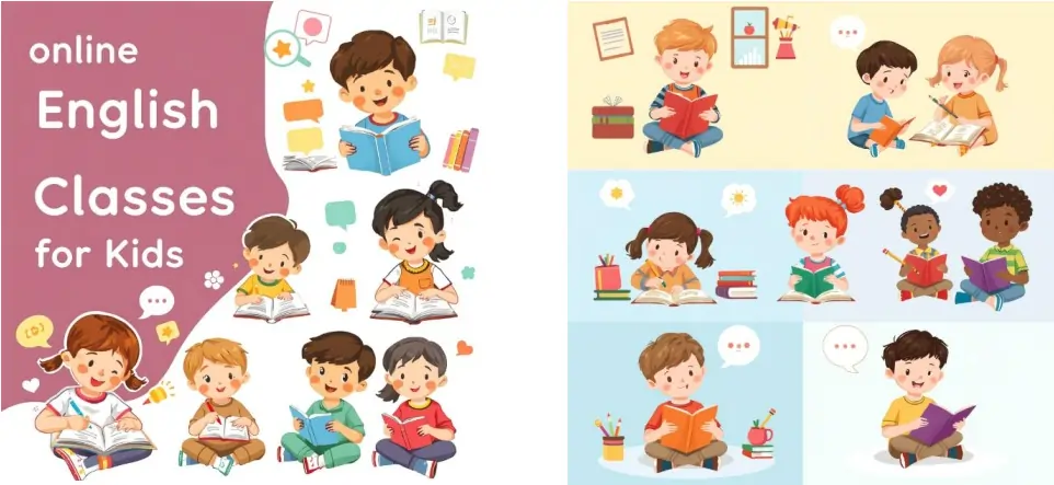 Easy Teach Academy's interactive online English grammar classes for kids with live instructors, focusing on grammar, vocabulary, spelling, reading comprehension, creative writing, and communication skills.