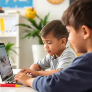 Easy Teach Academy's interactive online English grammar classes for kids with live instructors, focusing on grammar, vocabulary, spelling, reading comprehension, creative writing, and communication skills.