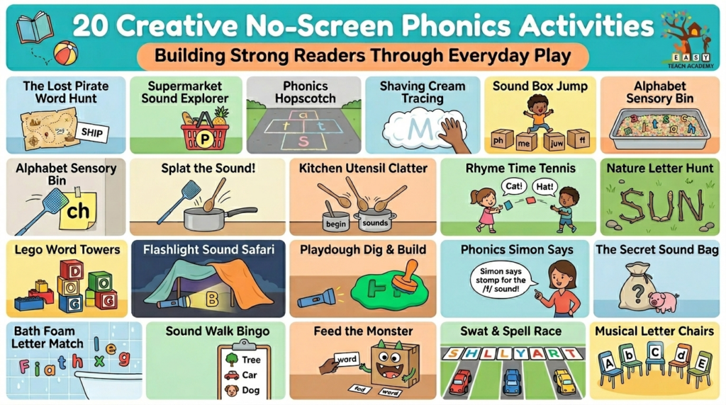 20 creative no - screen phonics activities