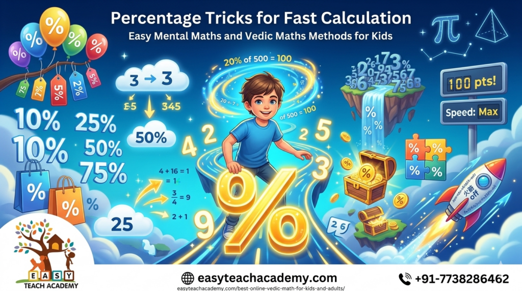 Percentage Tricks for Fast Calculation Easy Mental Maths and Vedic Maths Methods for Kids