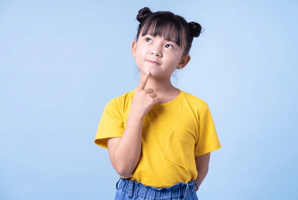 Child thinking and learning Phonics